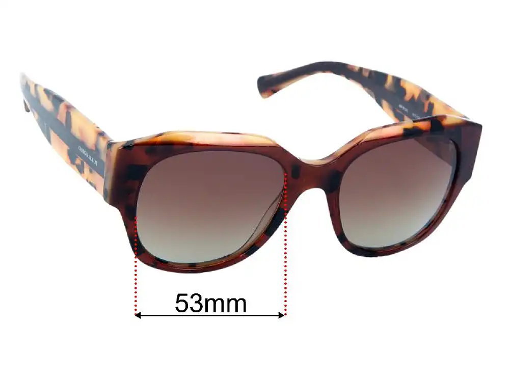 Sunglass Fix Ersatzgläser für Giorgio Armani AR 8140 - 53mm Wide Sunglass Fix Ersatzgläser für Giorgio Armani AR 8140 - 53mm Wide