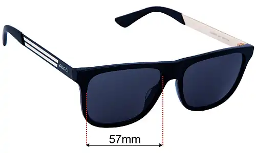 Sunglass Fix Replacement Lenses for Gucci GG0687S - 57mm Wide Sunglass Fix Replacement Lenses Gucci GG0687S - 57mm Wide