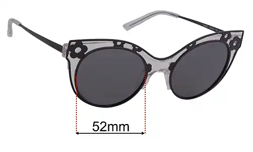 Sunglass Fix Ersatzgläser für Michael Kors MK1038 Melbourne - 52mm Wide Michael Kors MK1038 Melbourne Ersatzlinsen 52mm wide