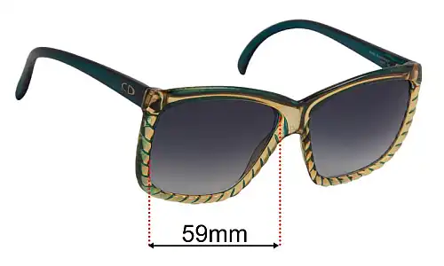 Sunglass Fix Ersatzgläser für Christian Dior 2065 - 59mm Wide Christian Dior 2065 Ersatzlinsen 59mm wide