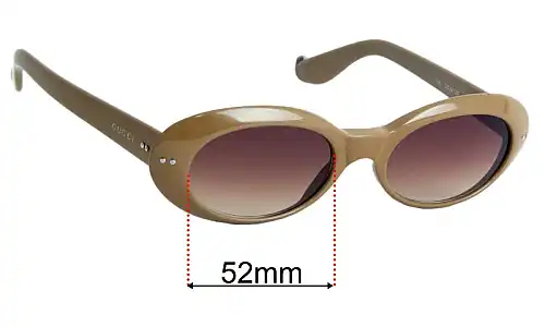 Sunglass Fix Ersatzgläser für Gucci GG2413/S - 52mm Wide Gucci GG2413/S Ersatzlinsen 52mm wide