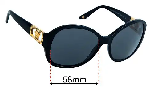 Sunglass Fix Ersatzgläser für Versace MOD 4241-B - 58mm Wide Versace MOD 4241-B Ersatzgläser 58mm wide