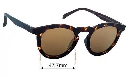Sunglass Fix Ersatzgläser für Adidas AOR017/N - 47mm Wide Adidas AOR017/N Ersatzgläser 47mm wide