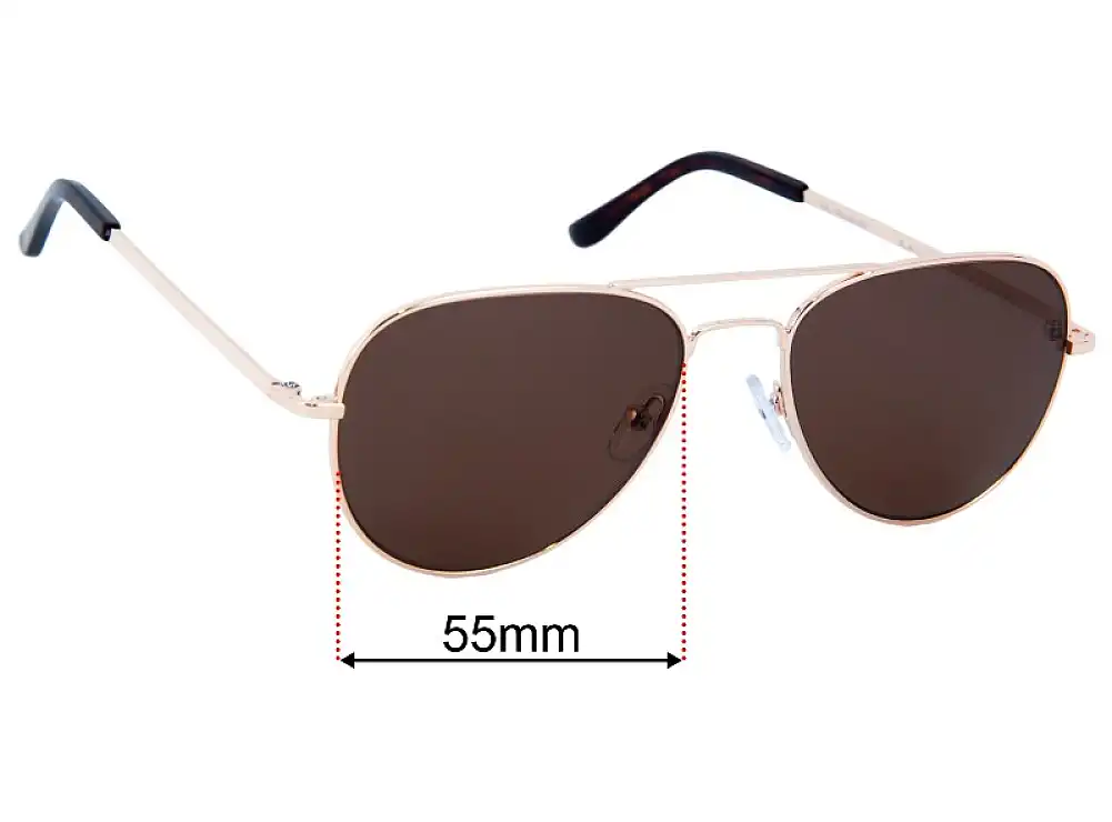 Sunglass Fix Ersatzgläser für Bailey Nelson Johnny - 55mm Wide Sunglass Fix Ersatzgläser für Bailey Nelson Johnny - 55mm Wide
