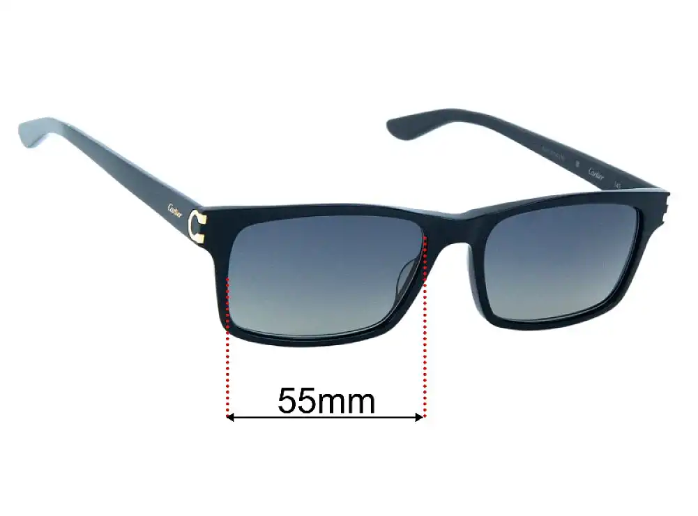 Sunglass Fix Replacement Lenses for Cartier CT00050O - 55mm Wide Sunglass Fix Replacement Lenses for Cartier CT00050O - 55mm Wide