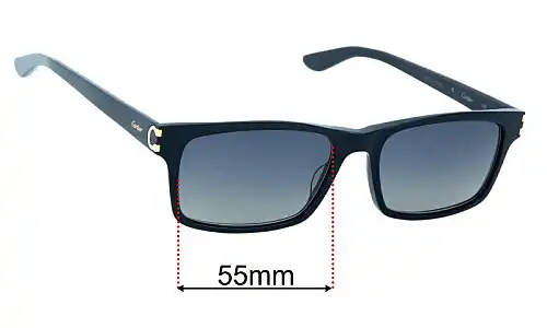 Sunglass Fix Replacement Lenses for Cartier CT00050O - 55mm Wide Cartier CT00050O Replacement Lenses 55mm wide