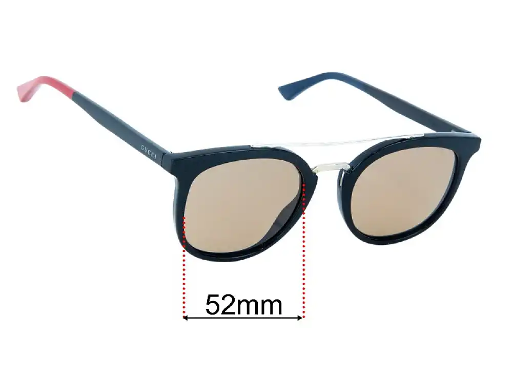 Sunglass Fix Ersatzgläser für Gucci GG0403SA - 52mm Wide Sunglass Fix Ersatzgläser für Gucci GG0403SA - 52mm Wide