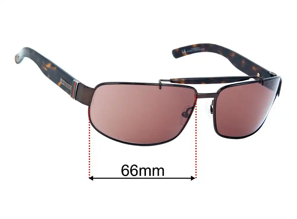 Sunglass Fix Replacement Lenses for Gucci GG1844/S - 66mm Wide Sunglass Fix Replacement Lenses for Gucci GG1844/S - 66mm Wide