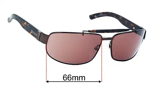 Sunglass Fix Replacement Lenses for Gucci GG1844/S - 66mm Wide Gucci GG1844/S Replacement Lenses 66mm wide