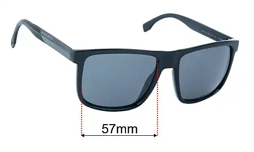 Sunglass Fix Replacement Lenses for Hugo Boss 0879/S 57mm Hugo Boss 0879/S Replacement Lenses 57mm wide