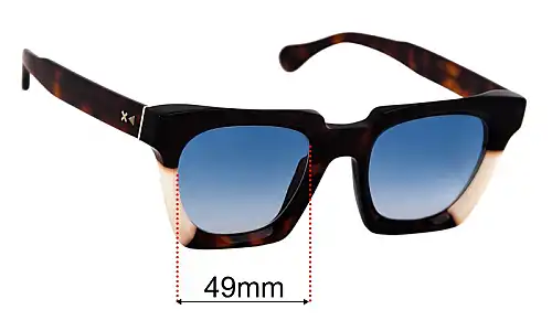 Sunglass Fix Ersatzgläser für XLAB Eyewear Stewart - 49mm Wide XLAB Eyewear Stewart Ersatzgläser 49mm wide