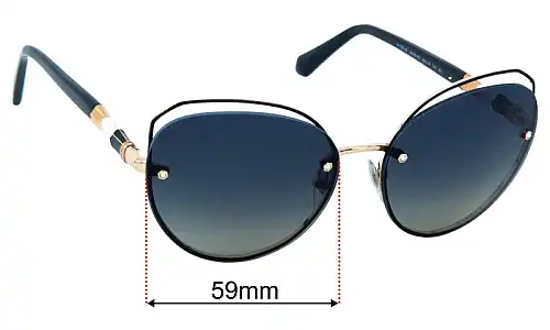Sunglass Fix Replacement Lenses for Bvlgari 6136-B - 59mm Wide Bvlgari 6136-B Replacement Lenses 59mm wide