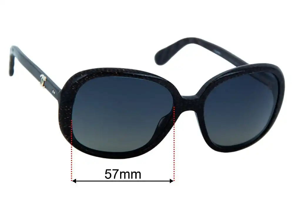 Sunglass Fix Replacement Lenses for Chanel 5244 - 57mm Wide Sunglass Fix Replacement Lenses for Chanel 5244 - 57mm Wide