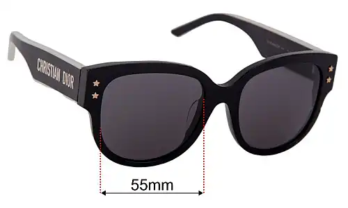 Sunglass Fix Replacement Lenses for Christian Dior DiorPacific B2F 55mm Christian Dior DiorPacific B2F Replacement Lenses 55mm wide