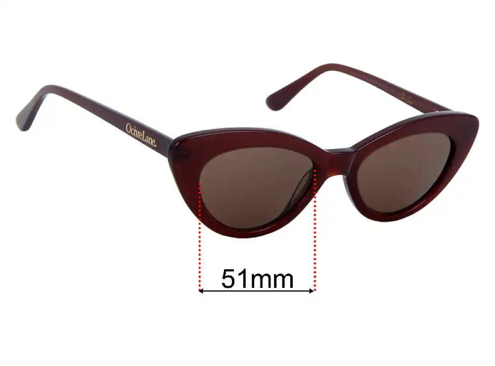 Sunglass Fix Ersatzgläser für Ochre Lane Isla Cocoa - 51mm Wide Sunglass Fix Ersatzgläser für Ochre Lane Isla Cocoa - 51mm Wide