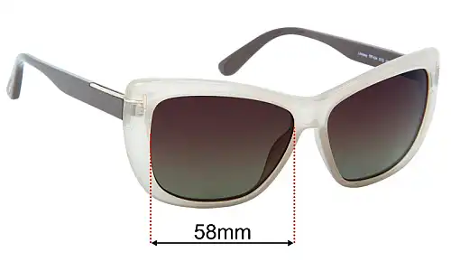 Sunglass Fix Ersatzgläser für Tom Ford Lindsay TF0434 - 58mm Wide Tom Ford Lindsay TF0434 Ersatzgläser 58mm wide