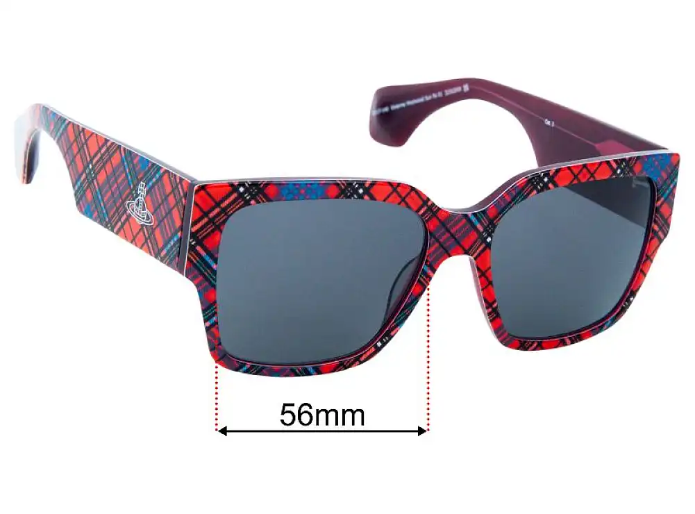 Sunglass Fix Replacement Lenses for Vivienne Westwood Sun Rx 01 - 56mm Wide Sunglass Fix Replacement Lenses for Vivienne Westwood Sun Rx 01 - 56mm Wide