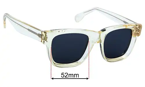 Sunglass Fix Ersatzgläser für The Resort Co Mondo - 52mm Wide The Resort Co Mondo Ersatzgläser 52mm wide