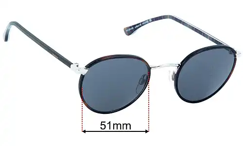Sunglass Fix Replacement Lenses for Barbour Barbour 07 - 51mm Wide Barbour Barbour 07 Replacement Lenses 51mm wide