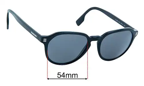 Sunglass Fix Ersatzgläser für Burberry B 2368 - 54mm Wide Burberry B 2368 Ersatzgläser 54mm wide