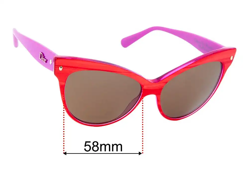 Sunglass Fix Ersatzgläser für Christian Dior Les Marquises - 58mm Wide Sunglass Fix Ersatzgläser für Christian Dior Les Marquises - 58mm Wide