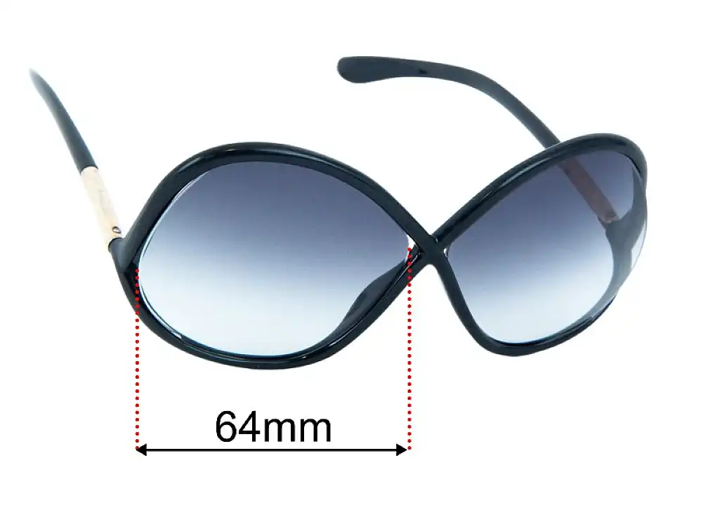 Sunglass Fix Replacement Lenses for Tom Ford Ivanna TF372 - 64mm Wide Sunglass Fix Replacement Lenses for Tom Ford Ivanna TF372 - 64mm Wide