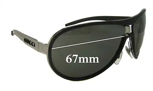 Sunglass Fix Ersatzgläser für Gucci GG1566/S - 67mm Wide Gucci GG1566/S Ersatzlinsen 67mm wide