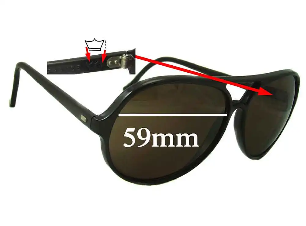 Sunglass Fix Ersatzgläser für Bolle 145 - 59mm Wide Sunglass Fix Ersatzgläser für Bolle 145 - 59mm Wide