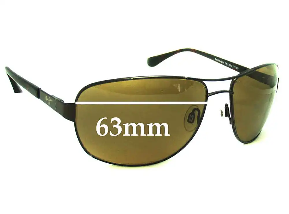 Sunglass Fix Ersatzgläser für Maui Jim MJ253 Sand Island - 63mm Wide Sunglass Fix Ersatzgläser für Maui Jim MJ253 Sand Island - 63mm Wide