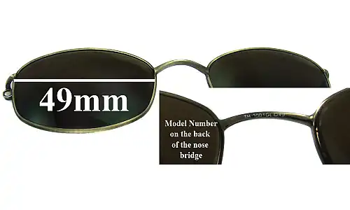 Sunglass Fix Ersatzgläser für Tommy Hilfiger TH 3001 Clip On - 49mm Wide Sunglass Fix Ersatzgläser für Tommy Hilfiger TH 3001 Clip On - 49mm Wide