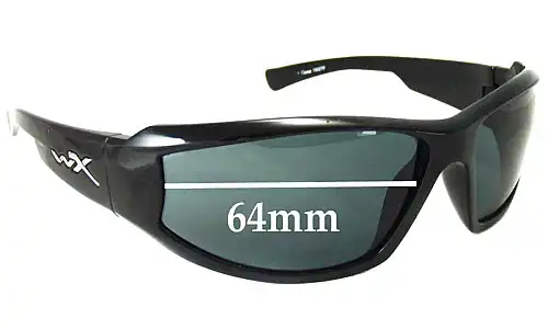 Sunglass Fix Ersatzgläser für Wiley X Wiley X Jake - 64mm Wide Sunglass Fix Ersatzgläser für Wiley X Wiley X Jake - 64mm Wide