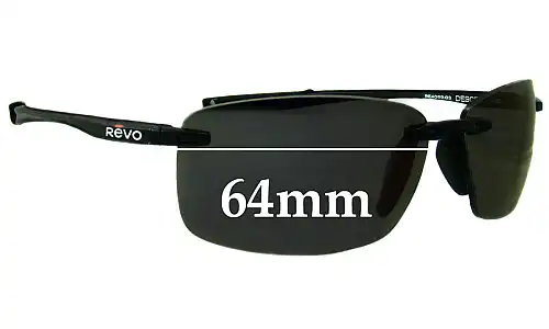 Sunglass Fix Ersatzgläser für Revo RE4059 Descend - 64mm Wide Revo RE4059 Descend Ersatzlinsen 64mm wide