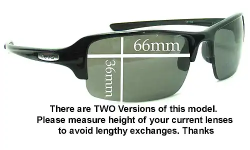 Sunglass Fix Ersatzgläser für Revo RE4041 Abyss 36mm Tall - 66mm Wide Revo RE4041 Abyss 36mm Tall Ersatzlinsen 66mm wide