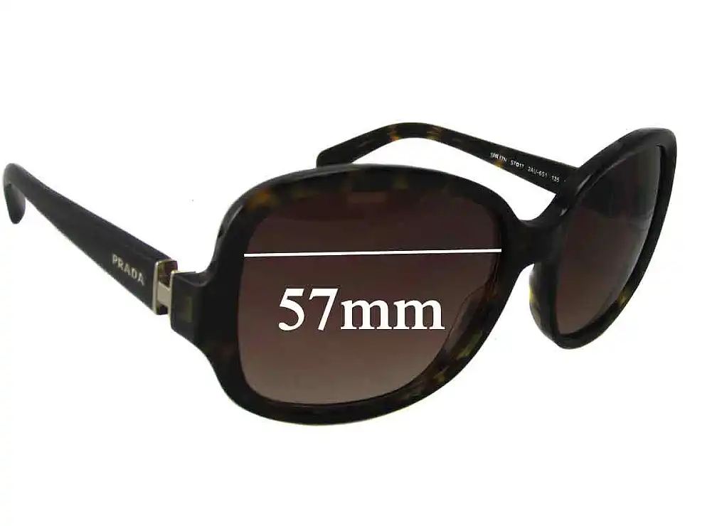 Sunglass Fix Ersatzgläser für Prada SPR17N - 57mm Wide Sunglass Fix Ersatzgläser für Prada SPR17N - 57mm Wide