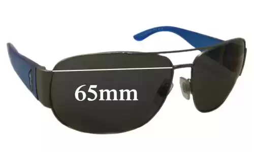 Sunglass Fix Ersatzgläser für Polo RA 3063 - 65mm Wide Polo RA 3063 Ersatzlinsen 65mm wide