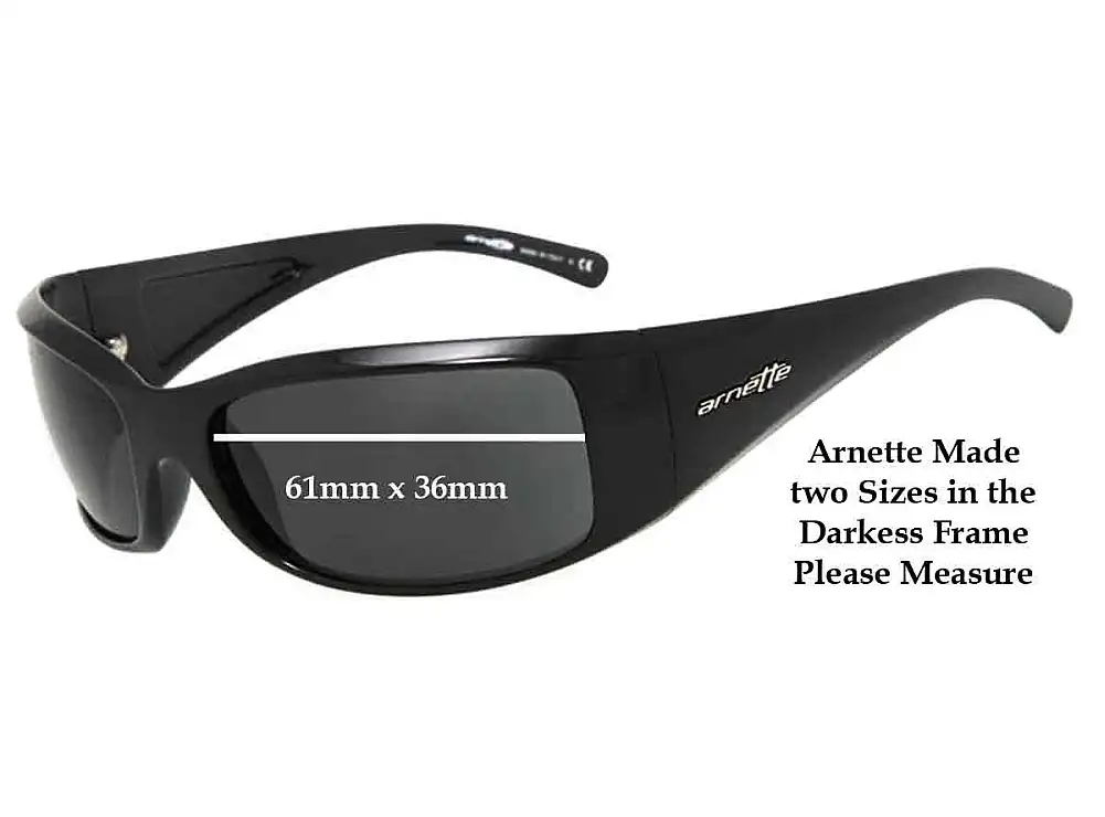 Sunglass Fix Ersatzgläser für Arnette Darkness AN4121 - 61mm Wide Sunglass Fix Ersatzgläser für Arnette Darkness AN4121 - 61mm Wide
