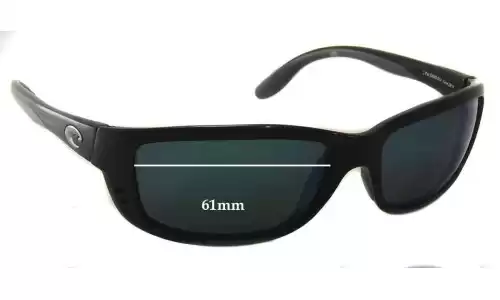 Sunglass Fix Ersatzgläser für Costa Del Mar Zane - 61mm Wide Sunglass Fix Ersatzgläser für Costa Del Mar Zane - 61mm Wide