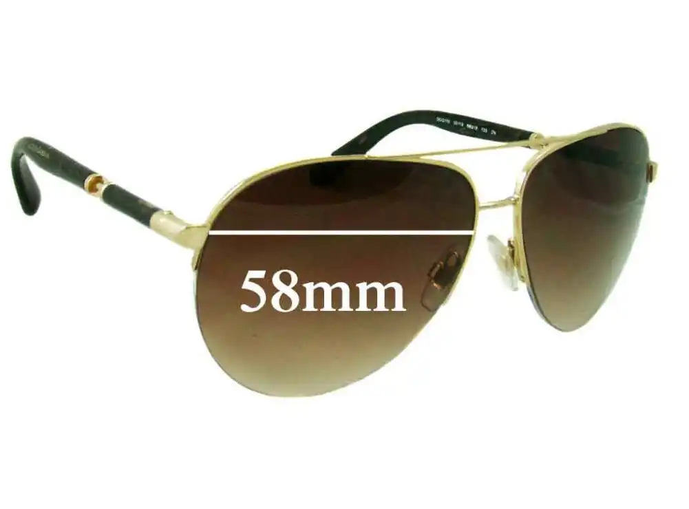 Sunglass Fix Ersatzgläser für Dolce & Gabbana DG2115 - 58mm Wide Sunglass Fix Ersatzgläser für Dolce & Gabbana DG2115 - 58mm Wide