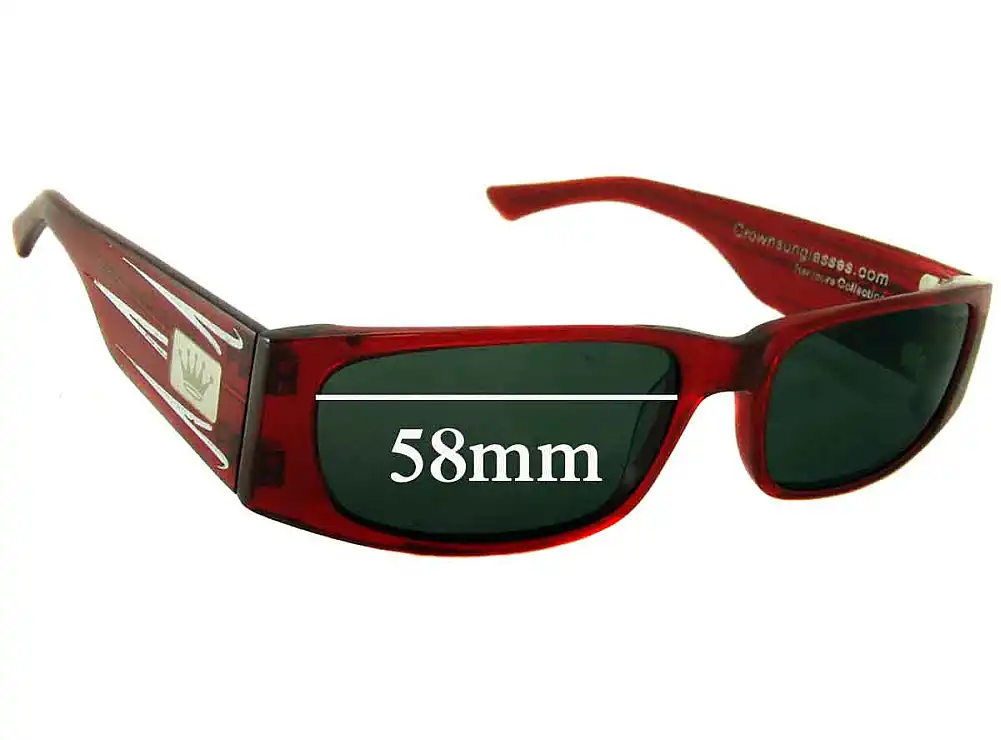 Sunglass Fix Ersatzgläser für Crown Eddie G - 58mm Wide Sunglass Fix Ersatzgläser für Crown Eddie G - 58mm Wide