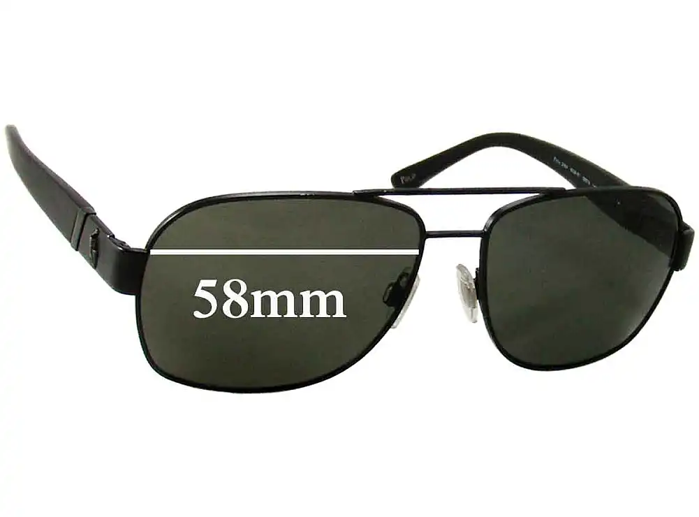 Sunglass Fix Ersatzgläser für Ralph Lauren Polo 3064 - 58mm Wide Sunglass Fix Ersatzgläser für Ralph Lauren Polo 3064 - 58mm Wide