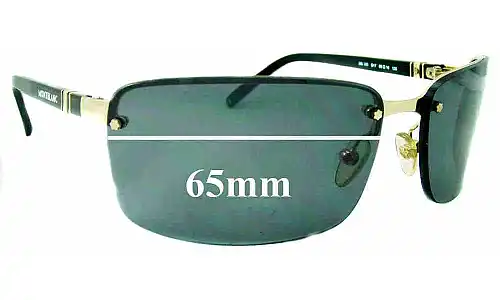 Sunglass Fix Ersatzgläser für Montblanc MB 33S - 65mm Wide Montblanc MB 33S Ersatzlinsen 65mm wide