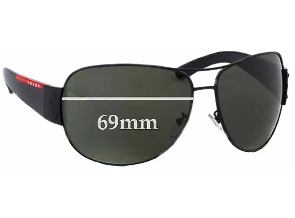 Sunglass Fix Ersatzgläser für Prada SPS54E - 69mm Wide Sunglass Fix Ersatzgläser für Prada SPS54E - 69mm Wide