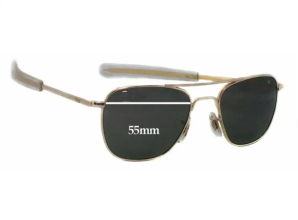 Sunglass Fix Ersatzgläser für American Optical Original Pilot - 55mm Wide Sunglass Fix Ersatzgläser für American Optical Original Pilot - 55mm Wide