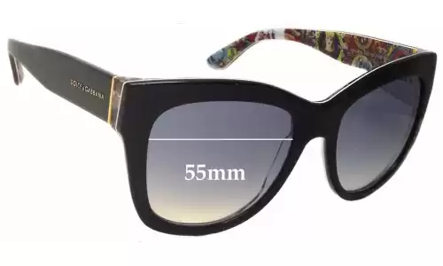 Sunglass Fix Ersatzgläser für Dolce & Gabbana DG4270 - 55mm Wide Dolce & Gabbana DG4270 Ersatzlinsen 55mm wide