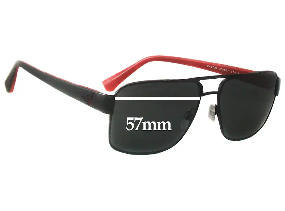 Sunglass Fix Ersatzgläser für Emporio Armani EA2002 - 57mm Wide Sunglass Fix Ersatzgläser für Emporio Armani EA2002 - 57mm Wide