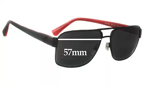 Sunglass Fix Ersatzgläser für Emporio Armani EA2002 - 57mm Wide Emporio Armani EA2002 Ersatzlinsen 57mm wide