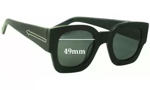 Sunglass Fix Ersatzgläser für Karen Walker Number Two - 49mm Wide Sunglass Fix Ersatzgläser für Karen Walker Number Two - 49mm Wide
