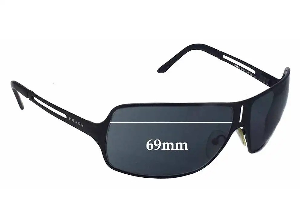 Sunglass Fix Ersatzgläser für Prada SPR54H - 69mm Wide Sunglass Fix Ersatzgläser für Prada SPR54H - 69mm Wide