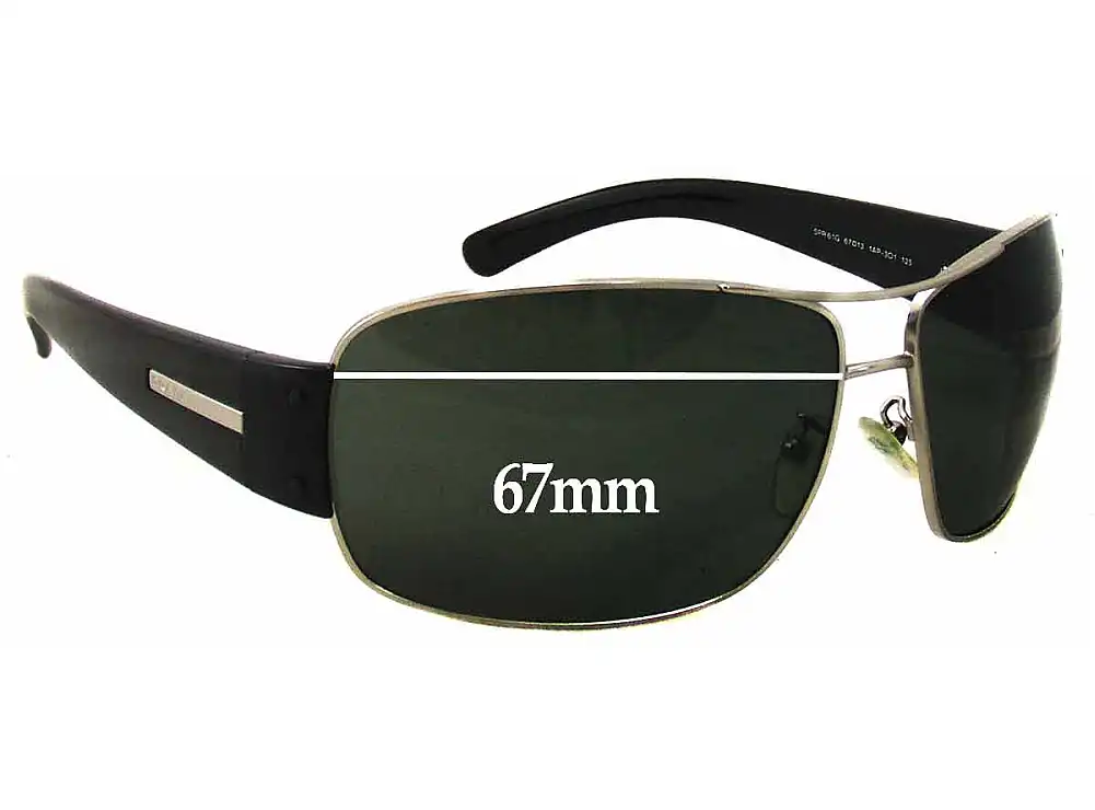Sunglass Fix Ersatzgläser für Prada SPR61G - 67mm Wide Sunglass Fix Ersatzgläser für Prada SPR61G - 67mm Wide