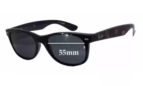 Sunglass Fix Ersatzgläser für Ray Ban RB2132 New Wayfarer Saretta Fielding Edition - 55mm Wide Ray Ban RB2132 New Wayfarer Saretta Fielding Edition Ersatzlinsen 55mm wide